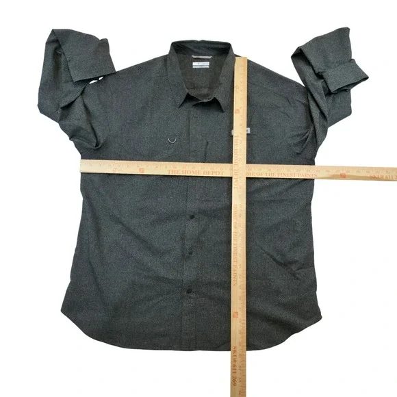 Columbia Men's Long Sleeve Button Up Shirt XL/TG Grey PFG Omni Outdoor Fishing - Picture 8 of 9